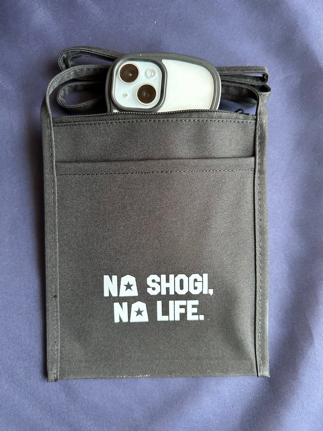 NO SHOGI,NO LIFE　ミニサコッシュ（ブラック）